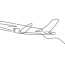 airplane minimalism hand drawn sketch