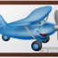 framed poster cute airplane cartoon