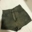 army green denim shorts women s