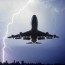 lightning strikes an airplane