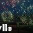 drone flies through fireworks display