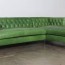 green leather sectional sofa with