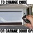 code for your garage door opener