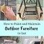 painting outdoor furniture tips tricks