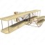 wright brothers airplane 3d rendering