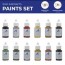 water based and acrylic paints set for