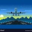 plane taking off royalty free vector