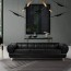 black leather sofas