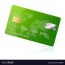 credit card green icon isolated on