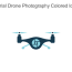 aerial drone photography colored icon