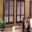 premium wood shutters stained home