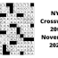 nyt crossword answers for november 20