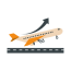 plane take off vector art icons and