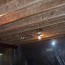 basement ceiling with exposed joists