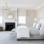 white and gray master bedroom with