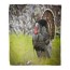 ashleigh throw blanket warm cozy print flannel green bird wild turkey meleagris gallopavo red comfortable soft for bed sofa and couch 50x60 inches