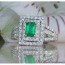 pretty emerald ring with diamonds