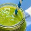 kale green smoothie with mango and
