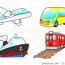 vehicle airplane bus ship train stock