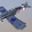 voxel minecraft plane 3d model by