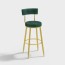 modern green velvet breakfast bar stool
