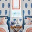 blue and orange bedroom twin beds the