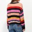 jolt multicolor wide stripe crop sweater