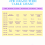 4th grade time table chart template