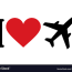 i love planes royalty free vector image