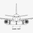 drawn airplane airliner aircraft