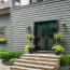 sage green house ideas with black trim