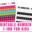 free printable number chart 1 100 for