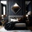 premium photo a bedroom with a black