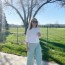 3 outfits with wide leg pants the