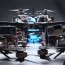 a swarm of autonomous drones are