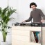 vinyl storage with a home dj booth