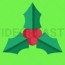 christmas leaf icon green screen