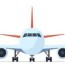 airplane front view vector art icons