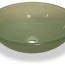 frosted green gl vessel sink no