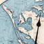 sarasota bay nautical map clock sea