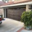 chi walnut color garage door installed