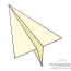 how to draw a paper airplane step by