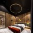 red and gold bedroom interior design