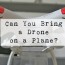 can you bring a drone on a plane