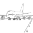 coloring page 747 airplane free