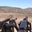 machine guns shooting at target drones