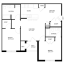 2 bedroom garden style floor plan