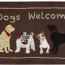 dogs welcome hooked rug