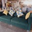 emerald green fabric sofa brand new