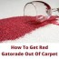how to get red gatorade out of carpet